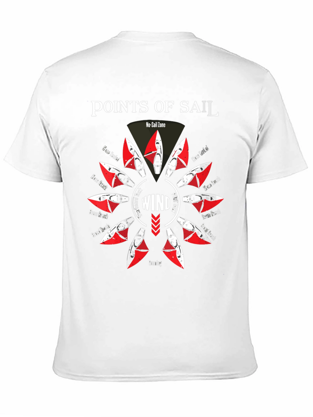 Points of Sail Black Graphic T-Shirt