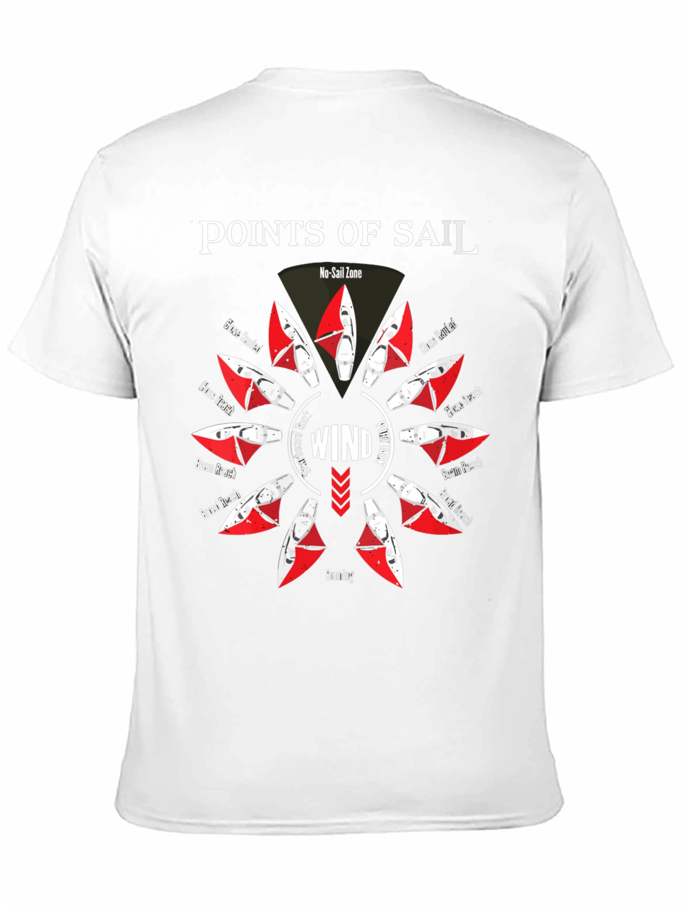 Points of Sail Black Graphic T-Shirt