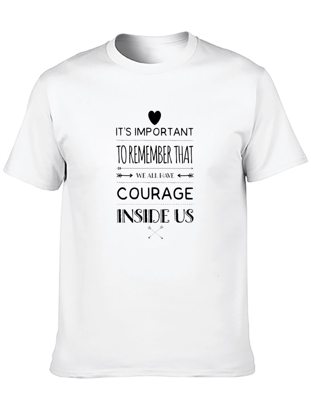 Courage Inside Us Graphic T-Shirt - Black