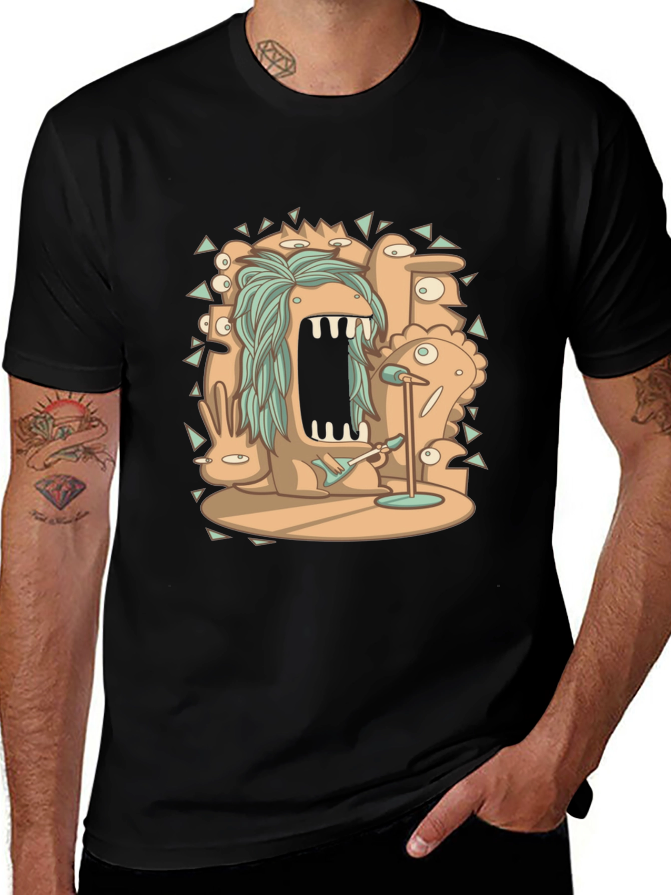 Monster Rock Band Graphic Tee