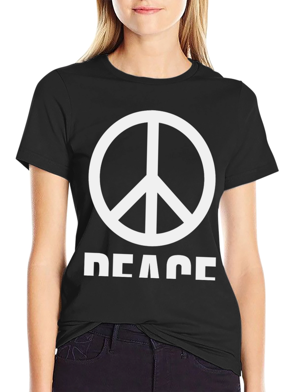 Peace Sign T-Shirt - Black Graphic Tee