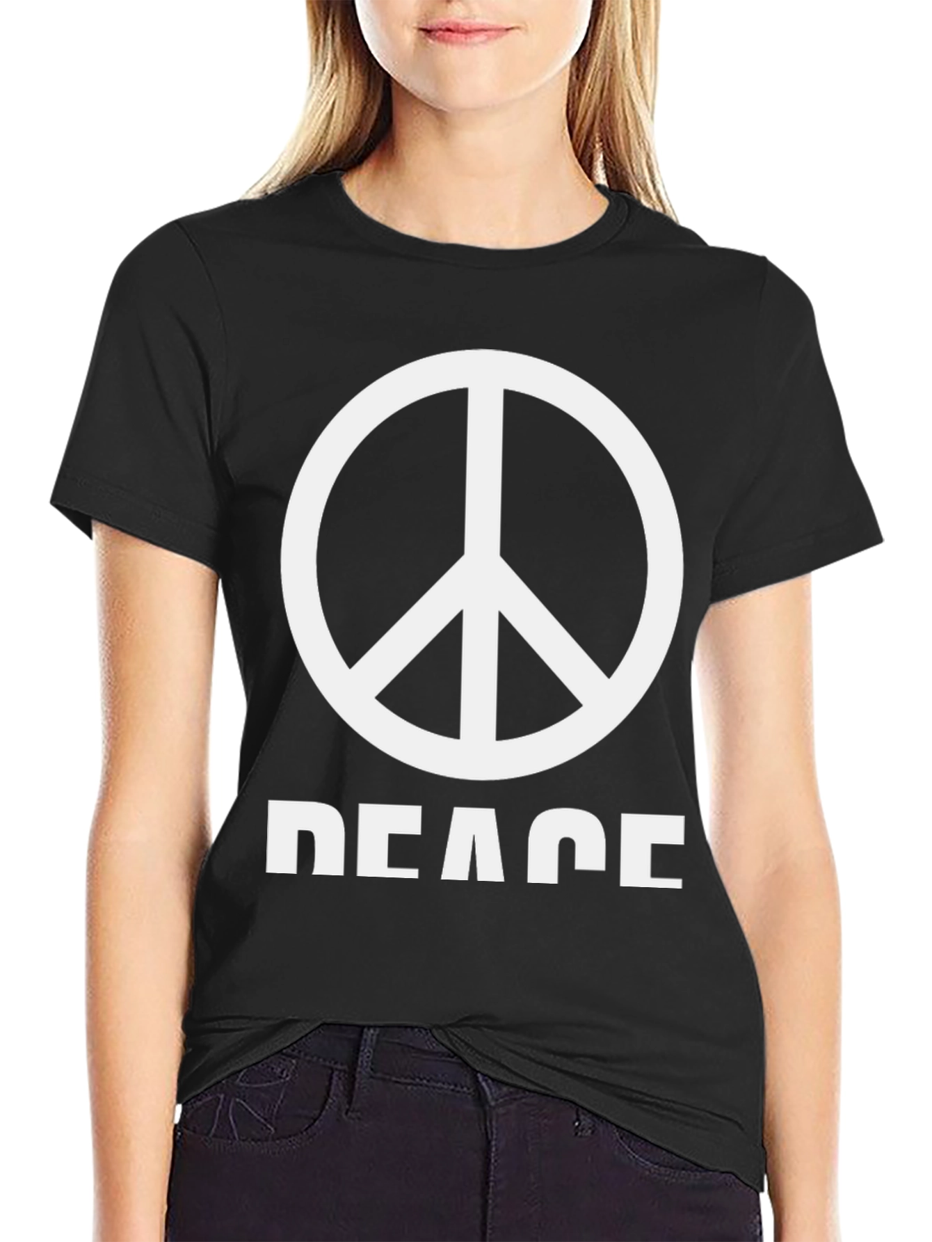 Peace Sign T-Shirt - Black Graphic Tee