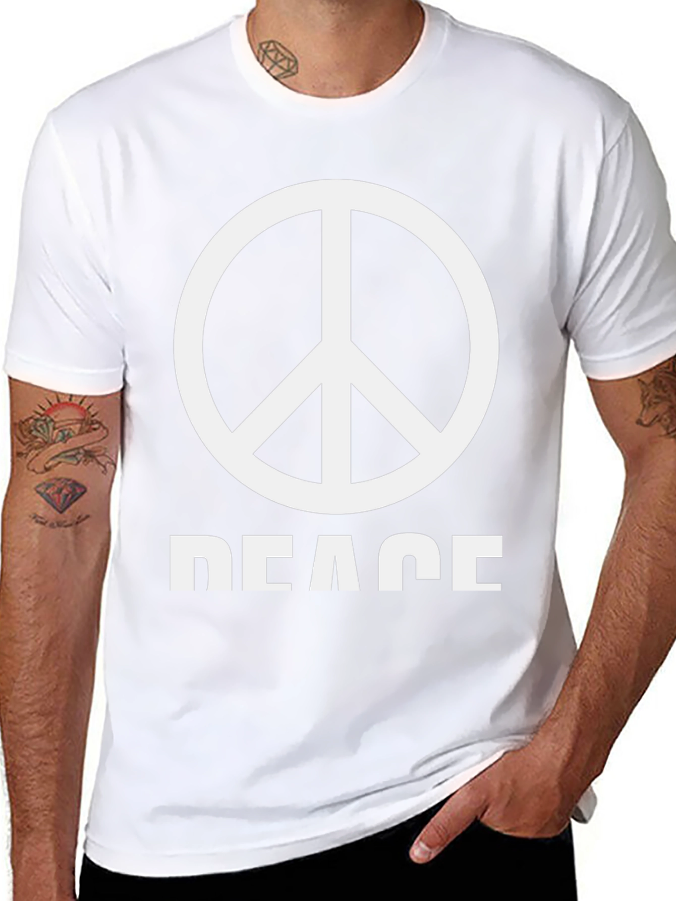 Peace Sign T-Shirt - Black Graphic Tee