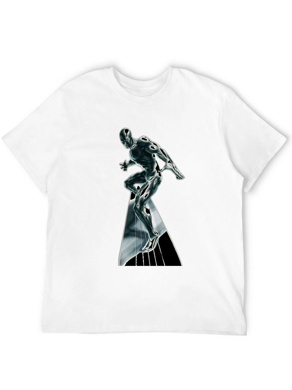 Silver Surfer Graphic T-Shirt - Black Cotton Tee