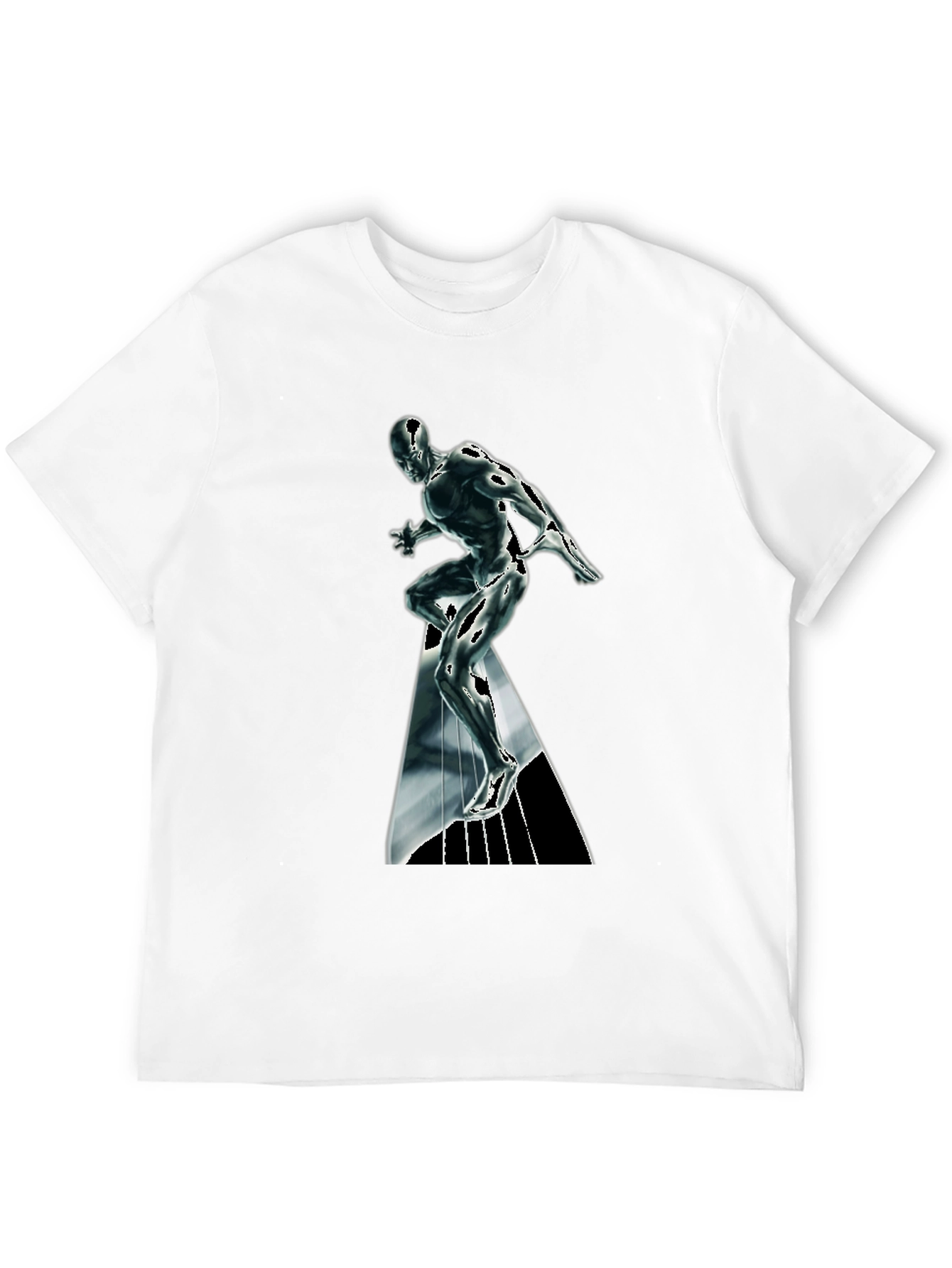 Silver Surfer Graphic T-Shirt - Black Cotton Tee