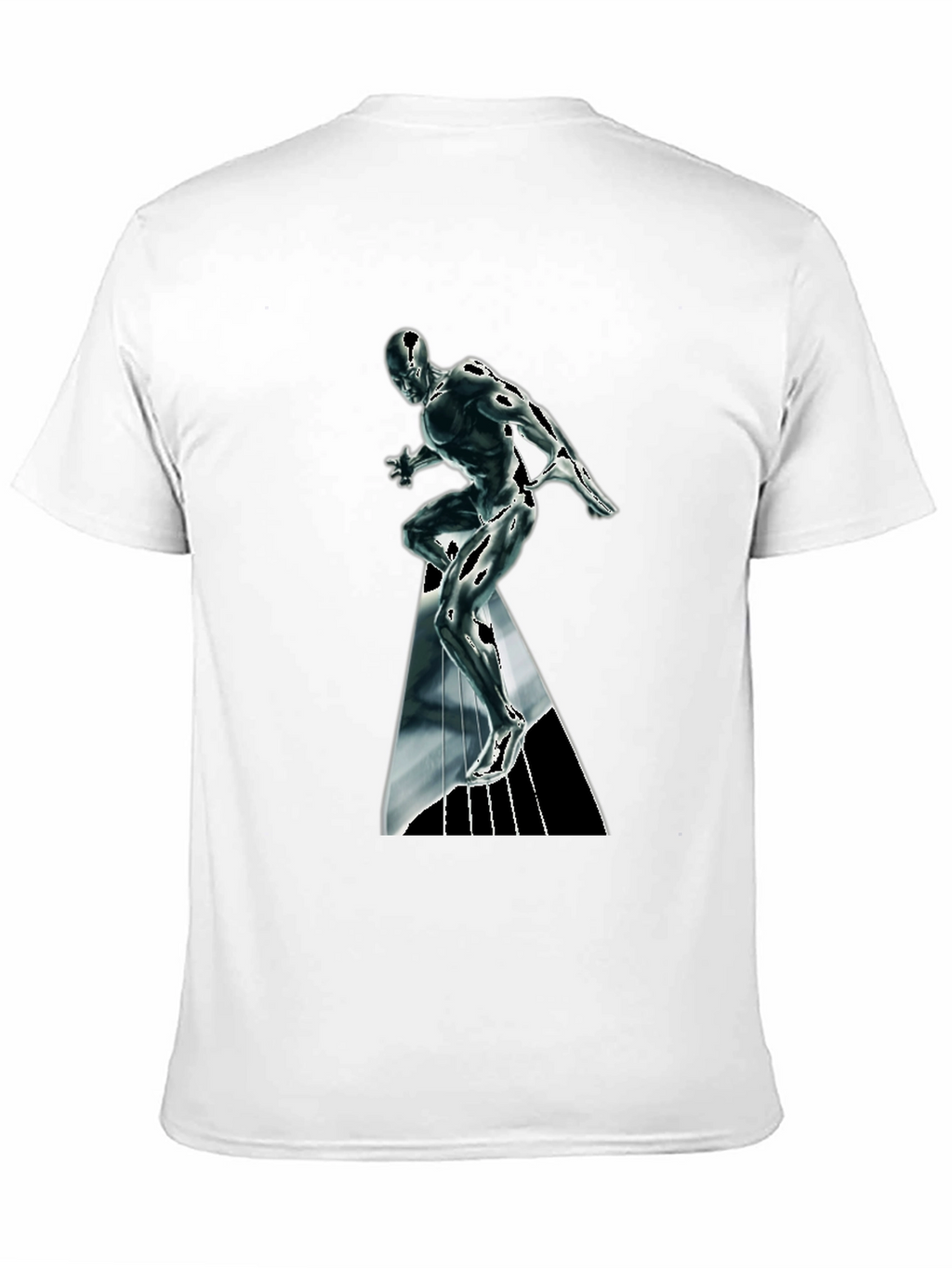 Silver Surfer Graphic T-Shirt - Black Cotton Tee