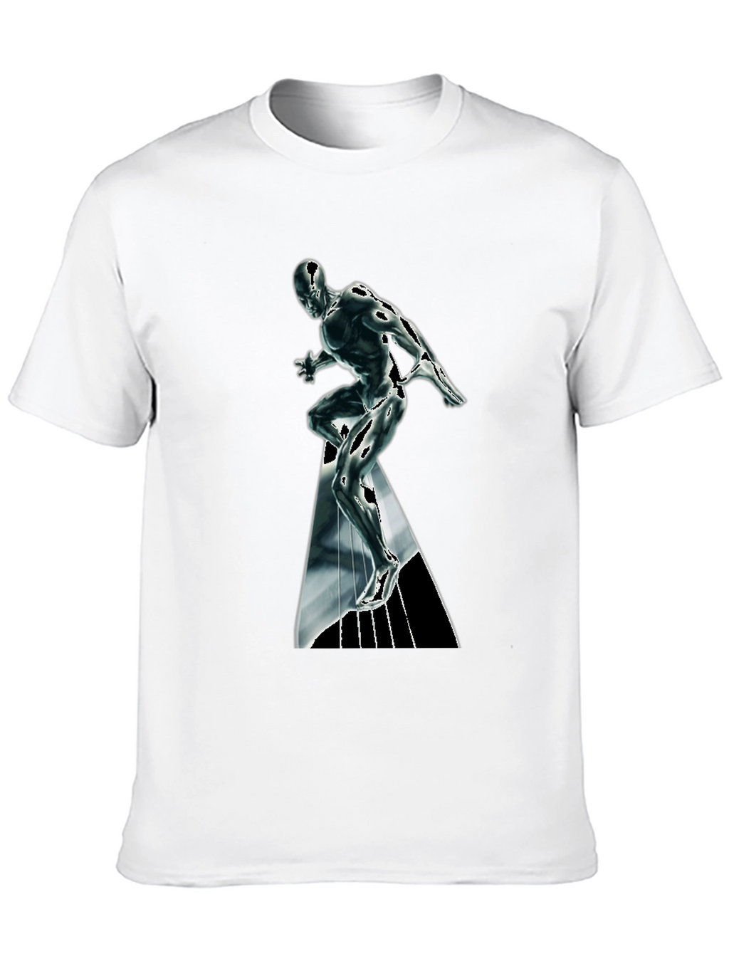 Silver Surfer Graphic T-Shirt - Black Cotton Tee