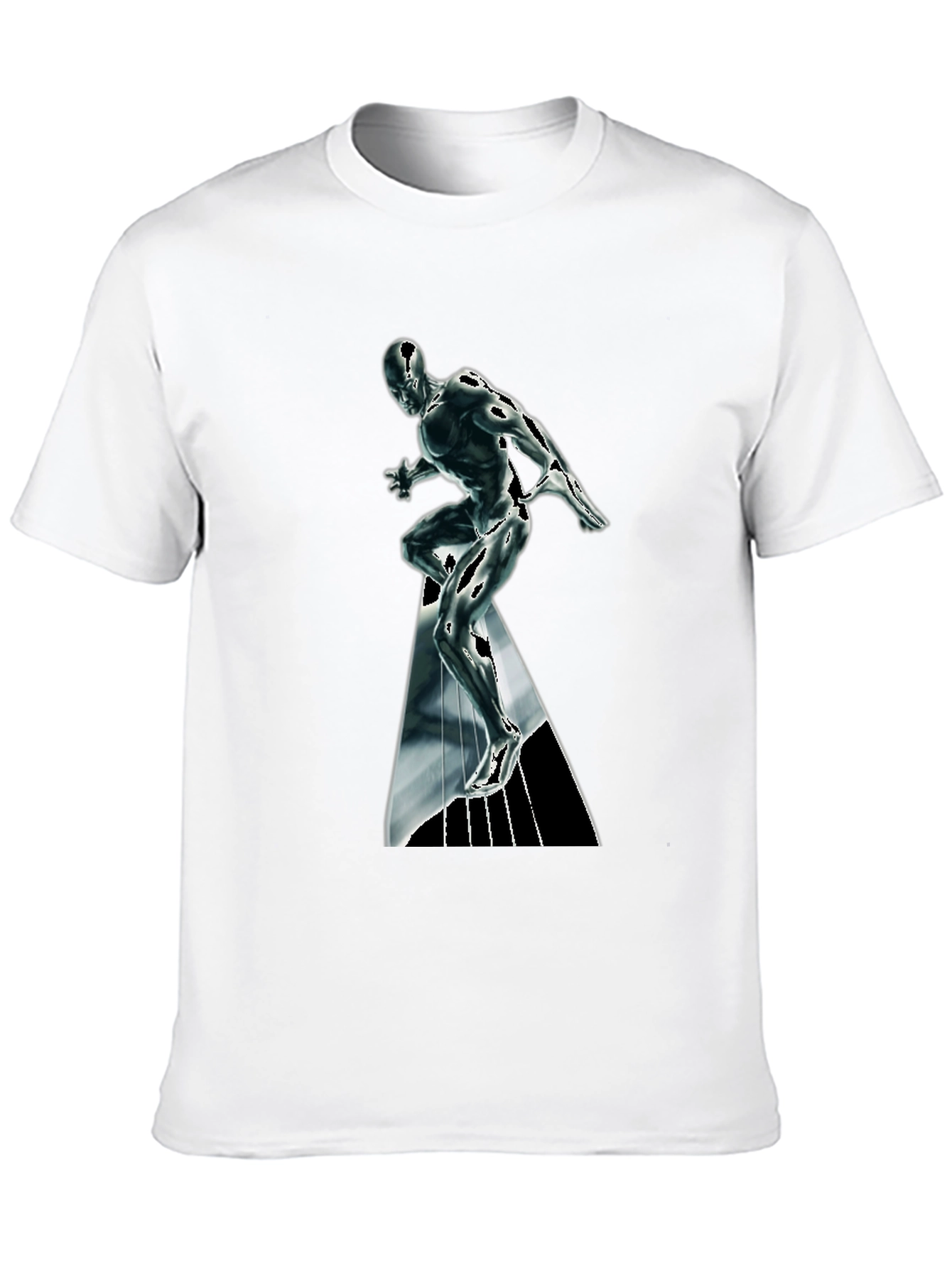 Silver Surfer Graphic T-Shirt - Black Cotton Tee