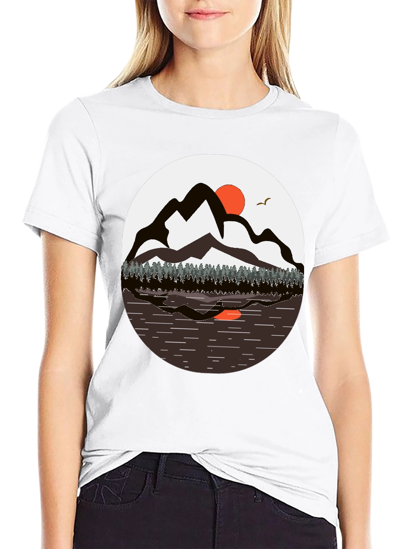 Mountain Sunset T-Shirt - Nature Graphic Tee