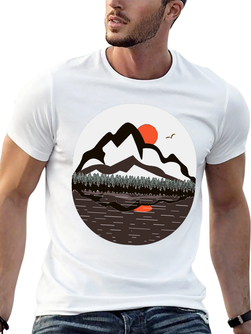 Mountain Sunset T-Shirt - Nature Graphic Tee
