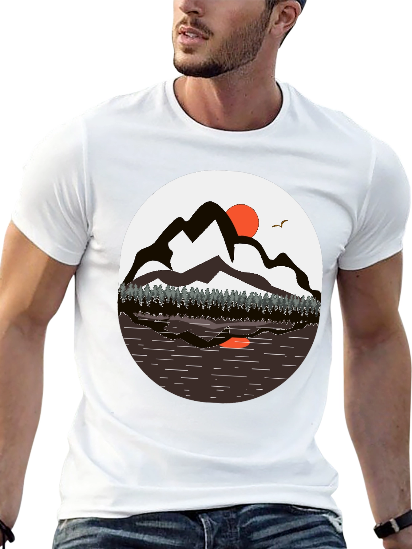 Mountain Sunset T-Shirt - Nature Graphic Tee
