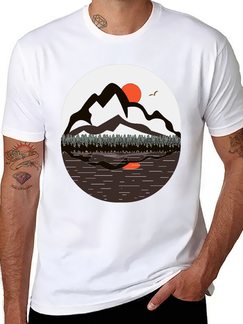 Mountain Sunset T-Shirt - Nature Graphic Tee