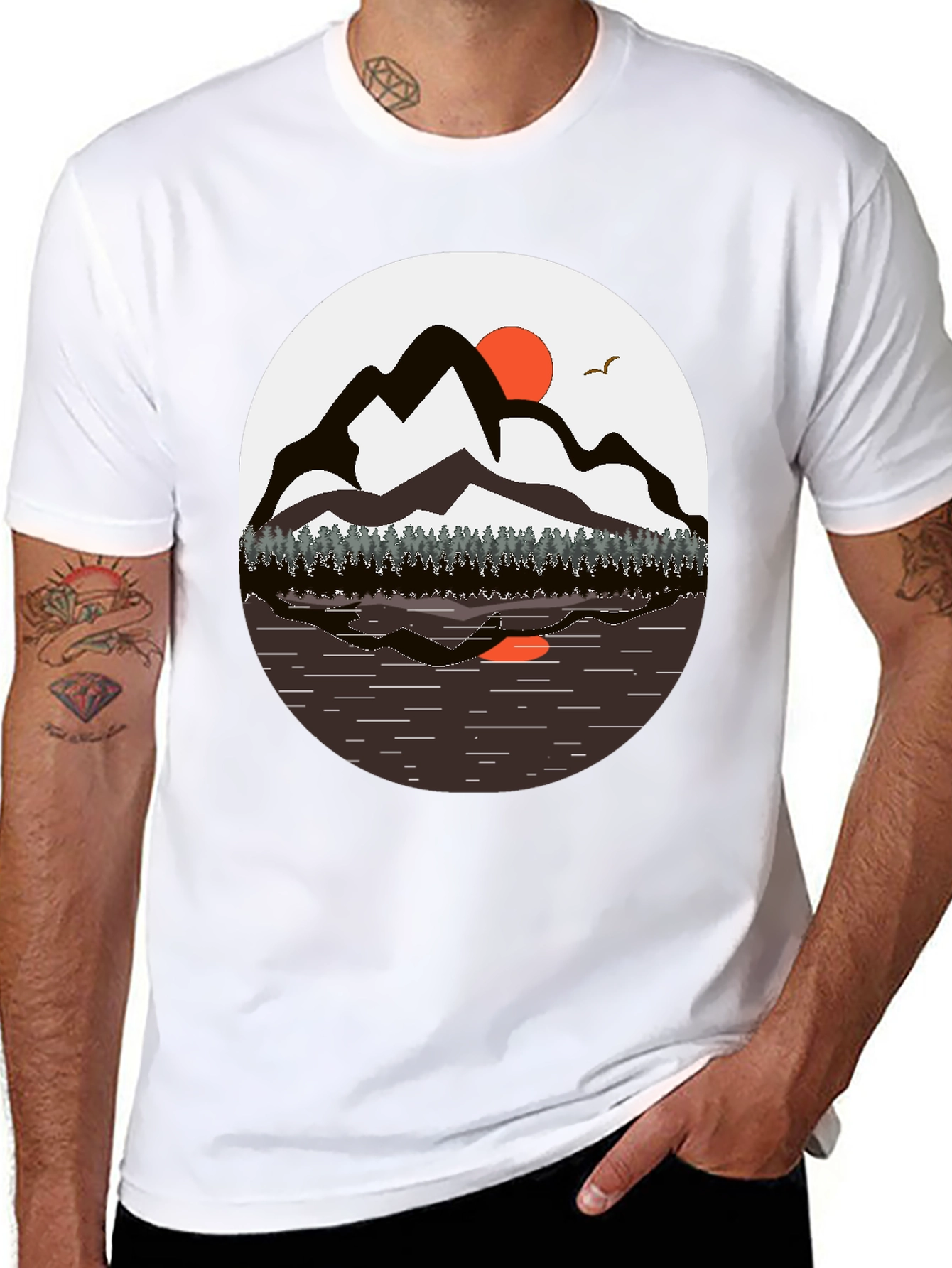 Mountain Sunset T-Shirt - Nature Graphic Tee