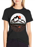 Mountain Sunset T-Shirt - Nature Graphic Tee