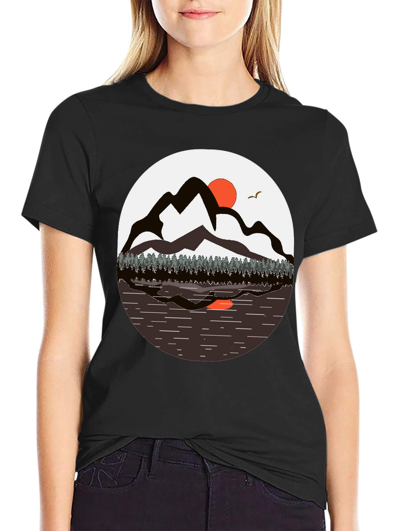 Mountain Sunset T-Shirt - Nature Graphic Tee