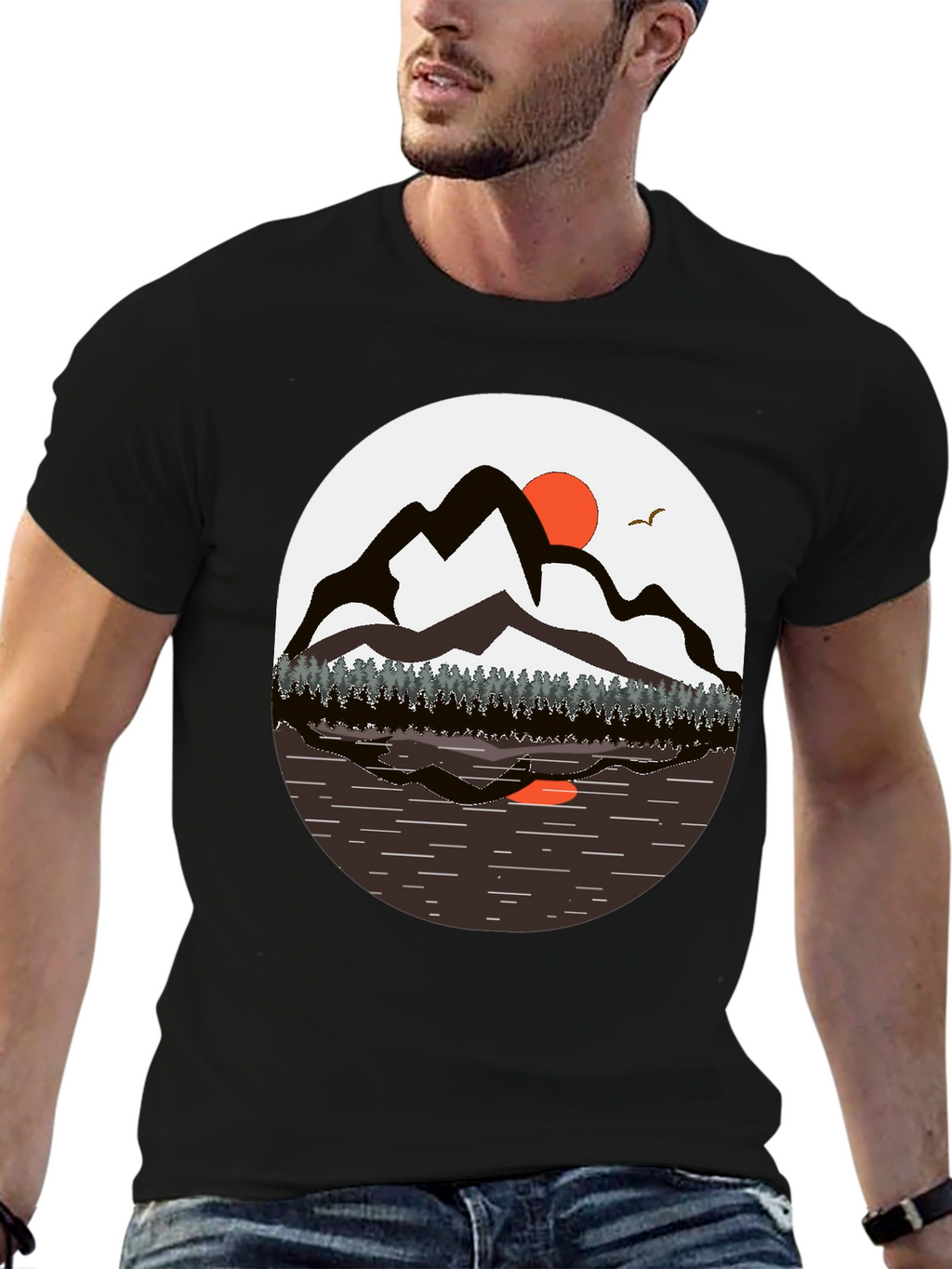 Mountain Sunset T-Shirt - Nature Graphic Tee