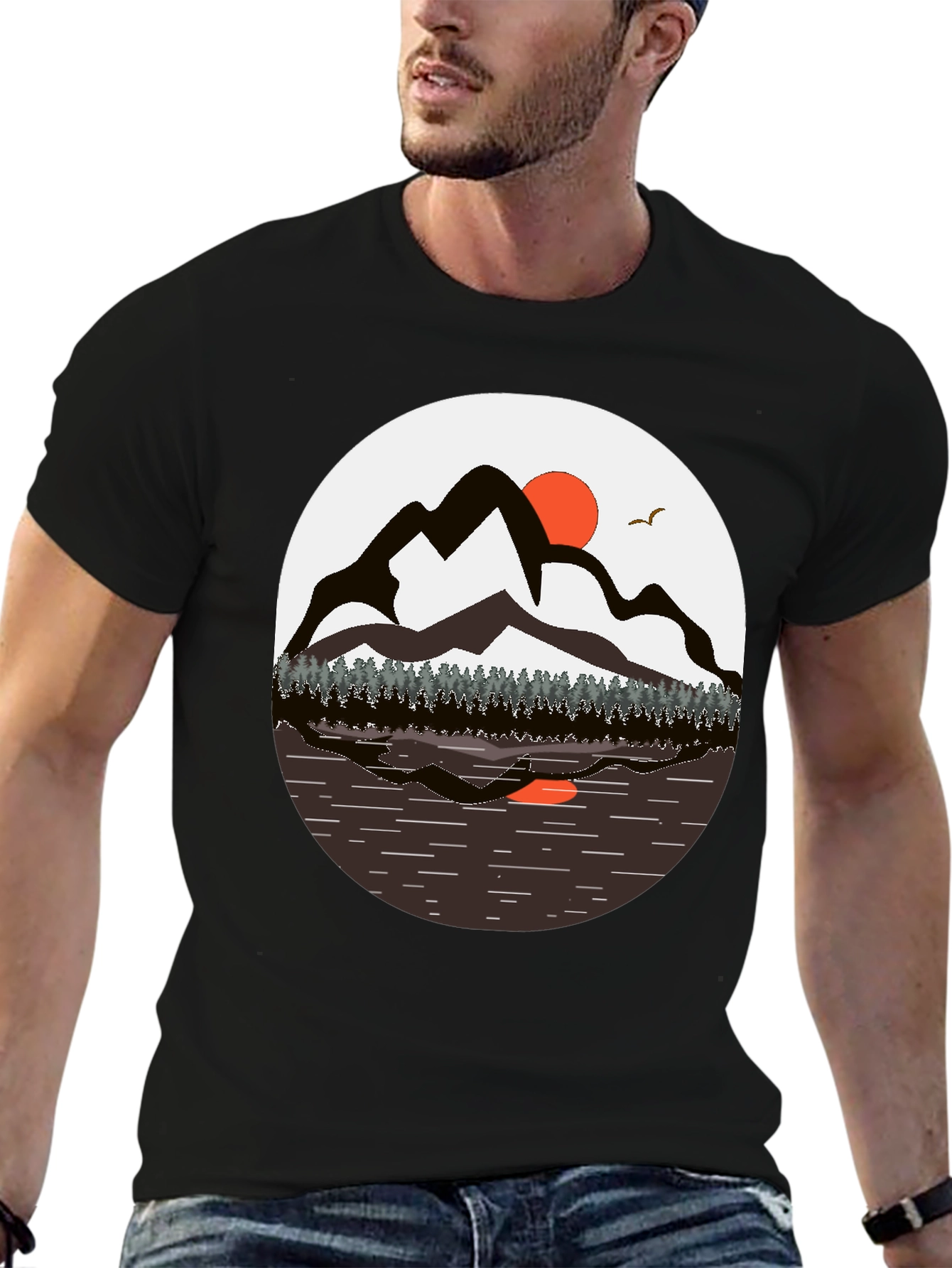 Mountain Sunset T-Shirt - Nature Graphic Tee