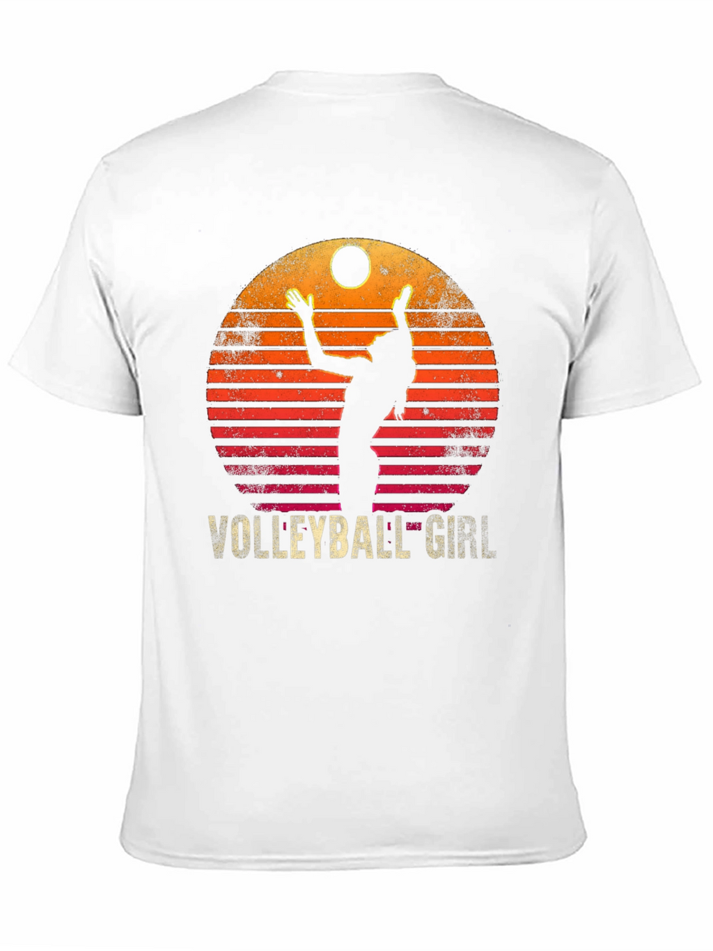 Volleyball Girl Retro Sunset Graphic T-Shirt