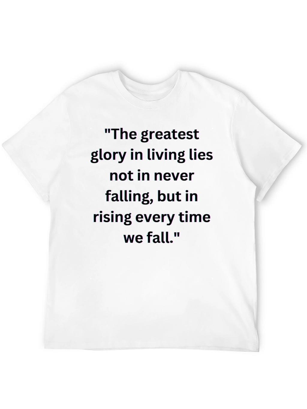 Inspirational Quote Graphic Tee - Black Cotton Blend