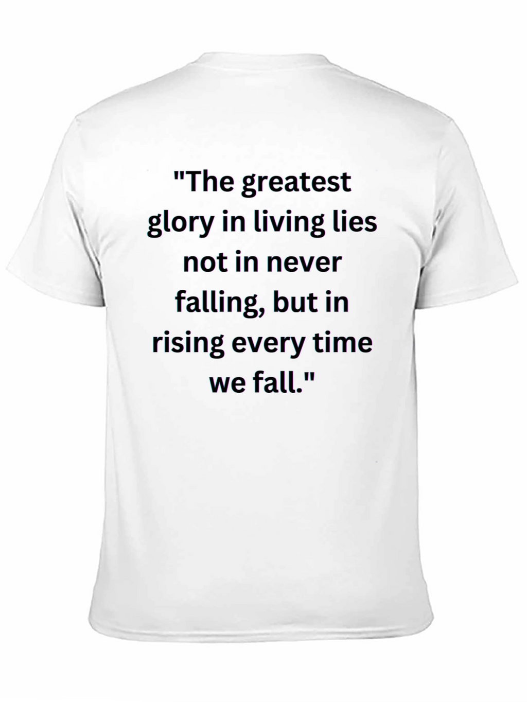 Inspirational Quote Graphic Tee - Black Cotton Blend
