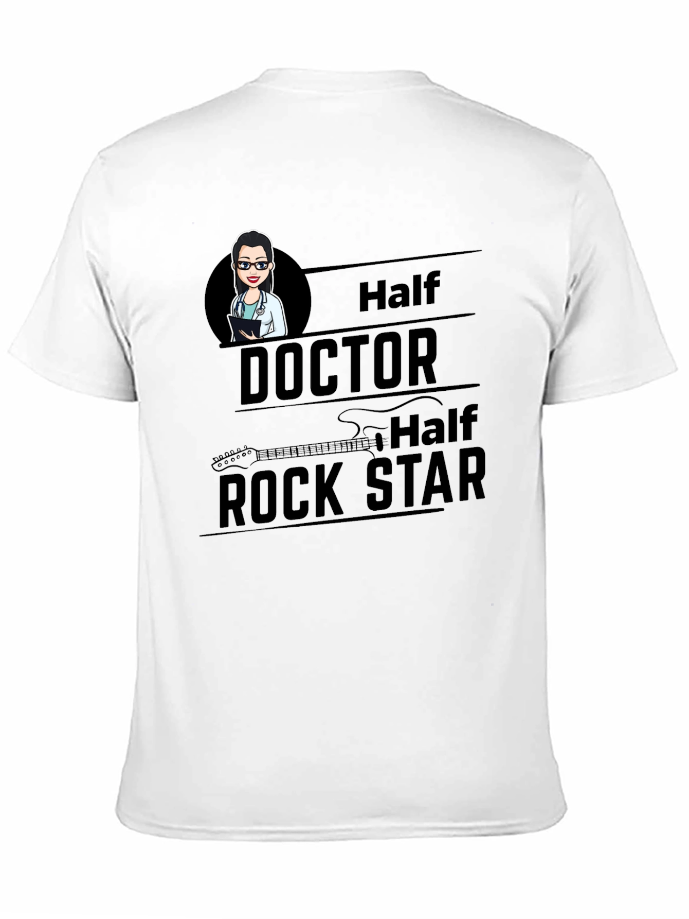 Half Doctor Half Rock Star Graphic Tee