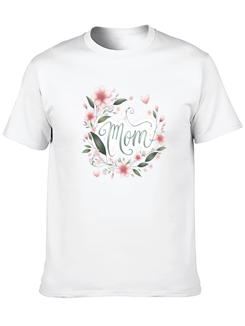 Floral Mom Graphic Black T-Shirt