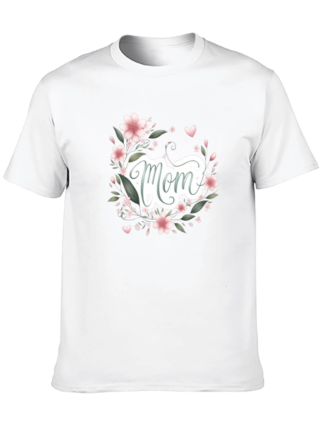 Floral Mom Graphic Black T-Shirt