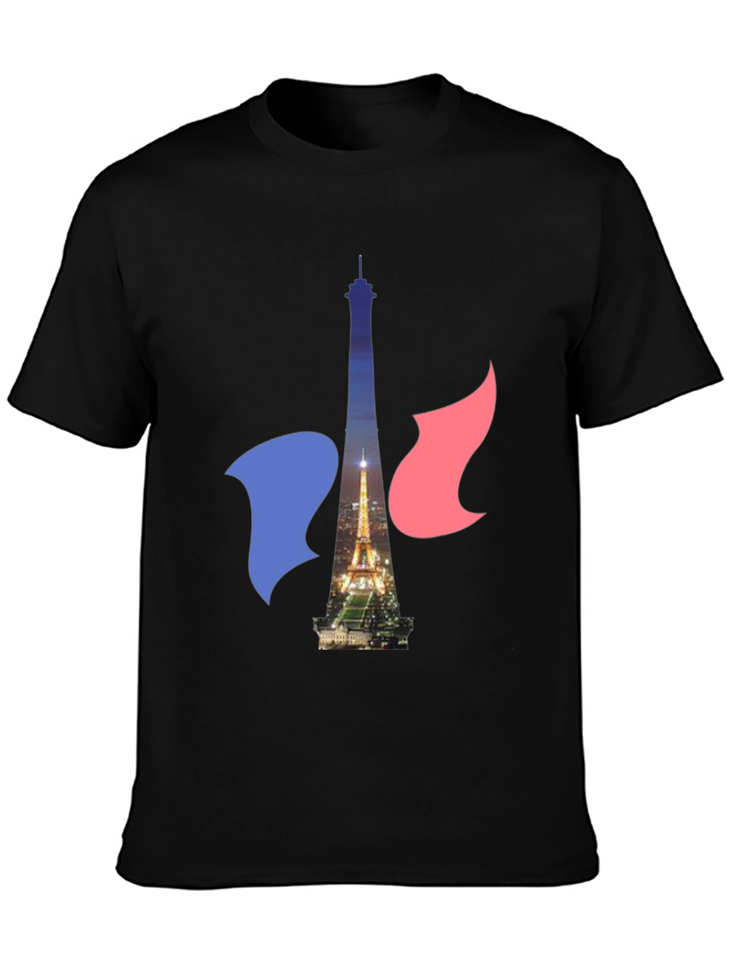 Paris Eiffel Tower Graphic Tee - French Flag