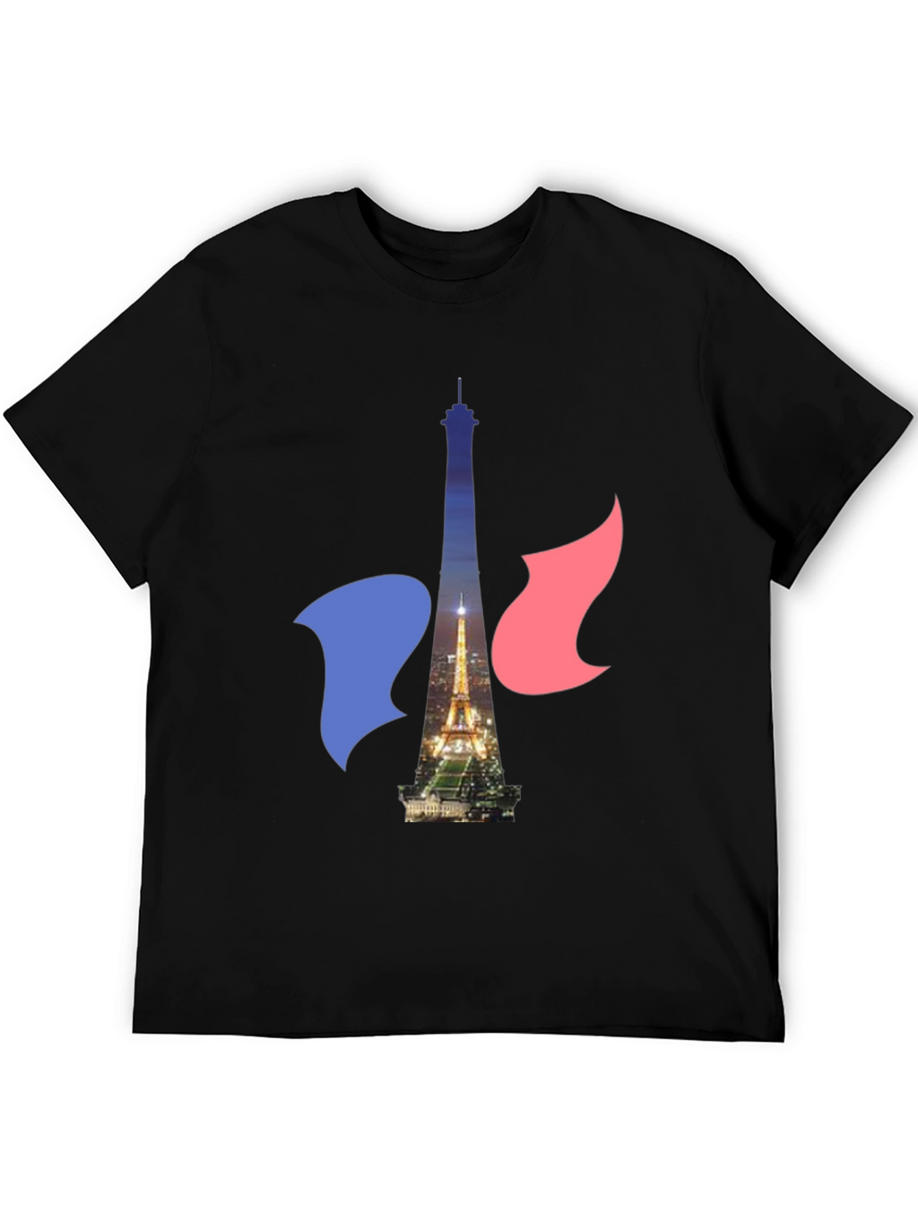 Paris Eiffel Tower Graphic Tee - French Flag