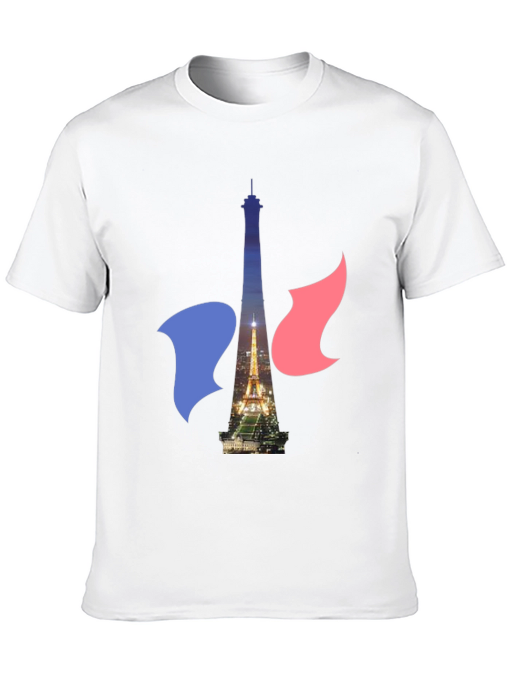 Paris Eiffel Tower Graphic Tee - French Flag
