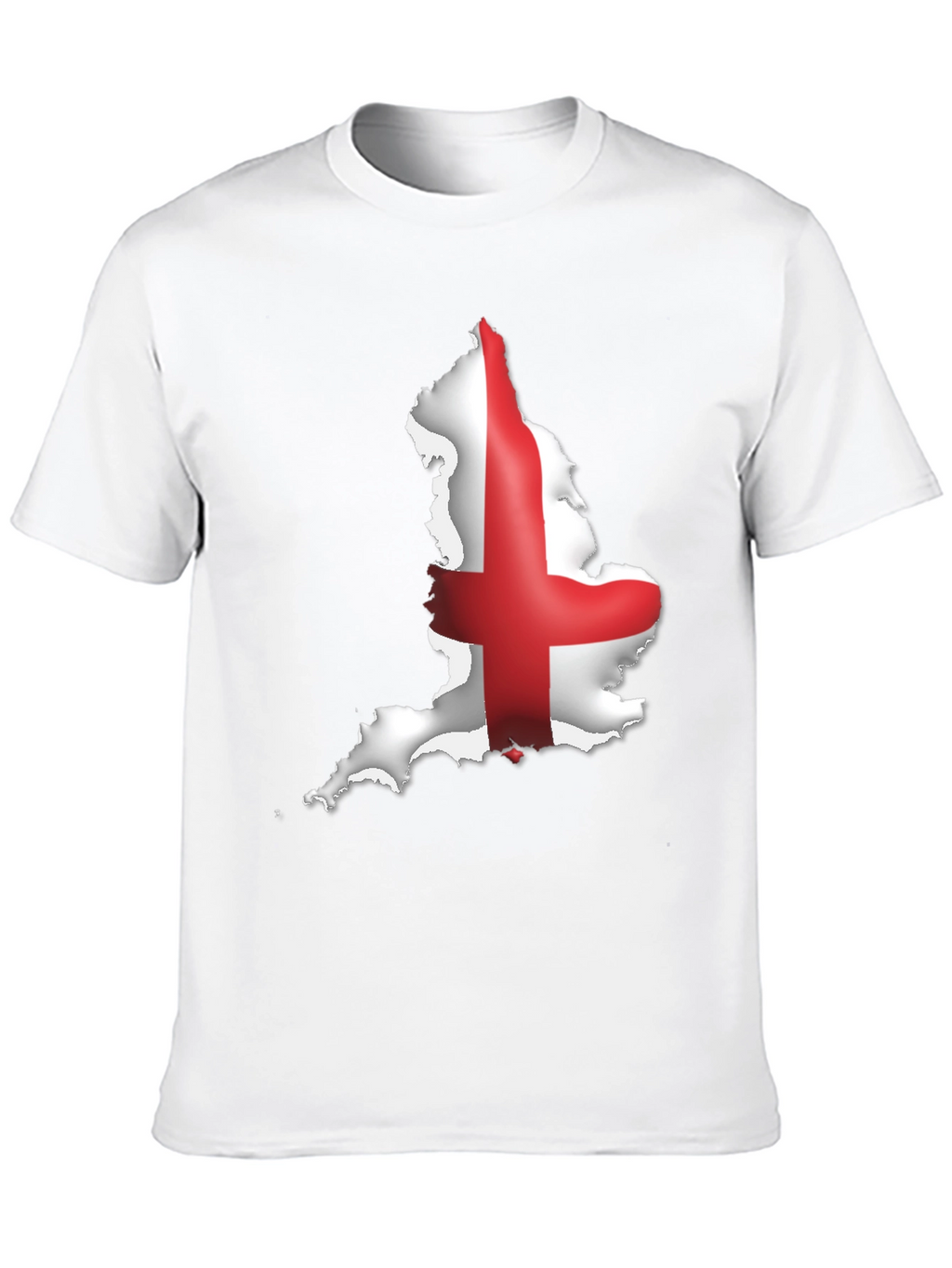 England Flag Map Graphic Black T-Shirt
