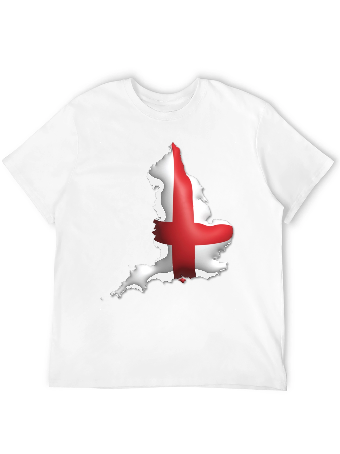 England Flag Map Graphic Black T-Shirt