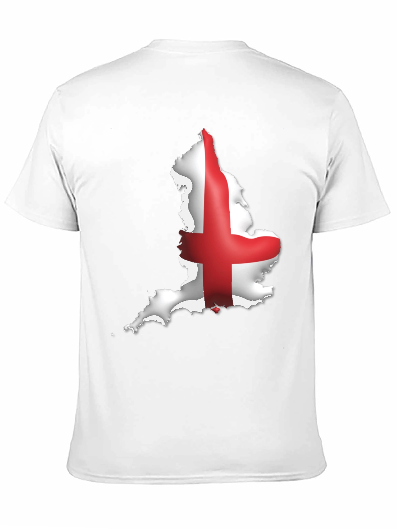 England Flag Map Graphic Black T-Shirt
