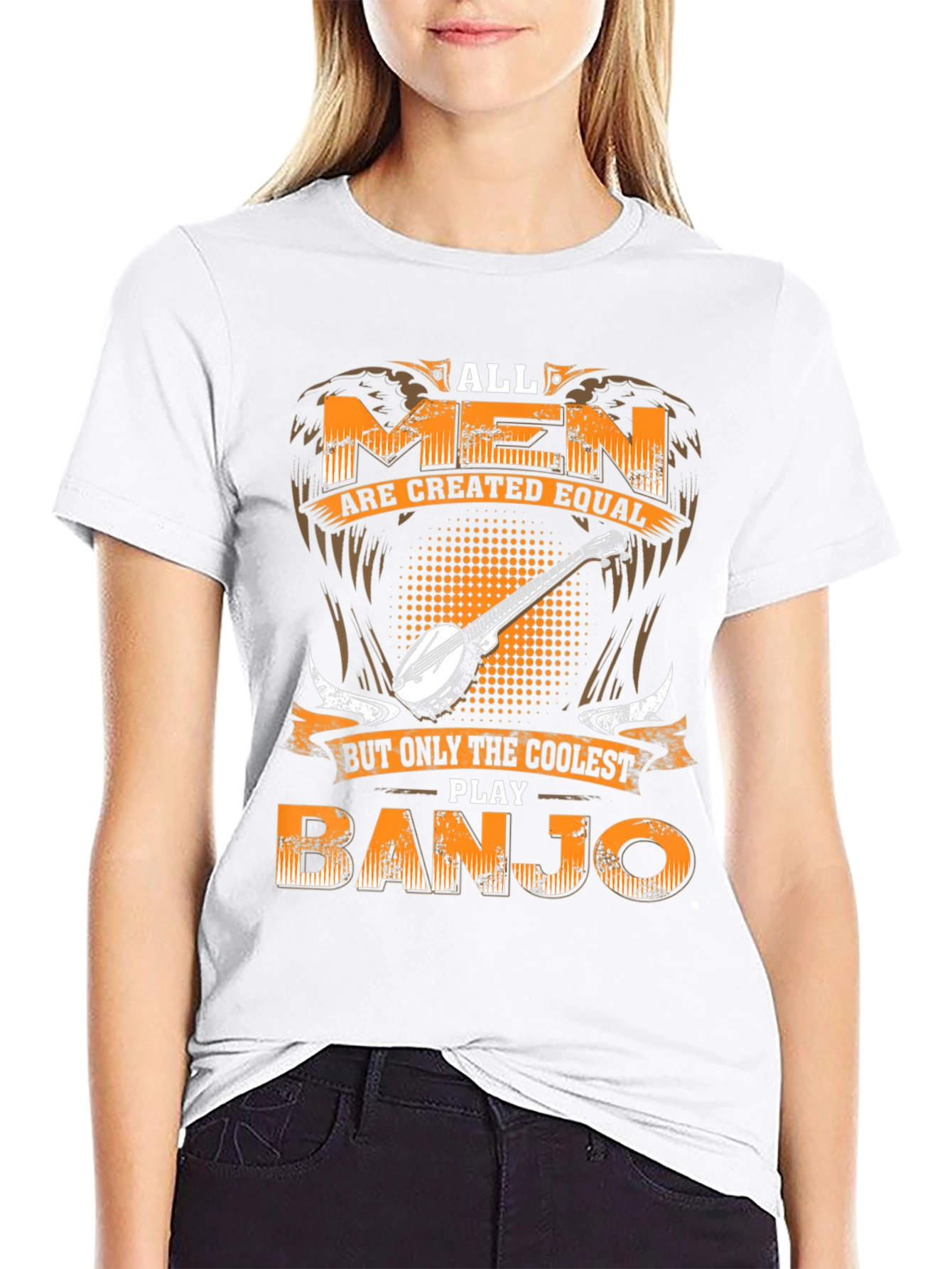 Coolest Banjo Player Black T-Shirt