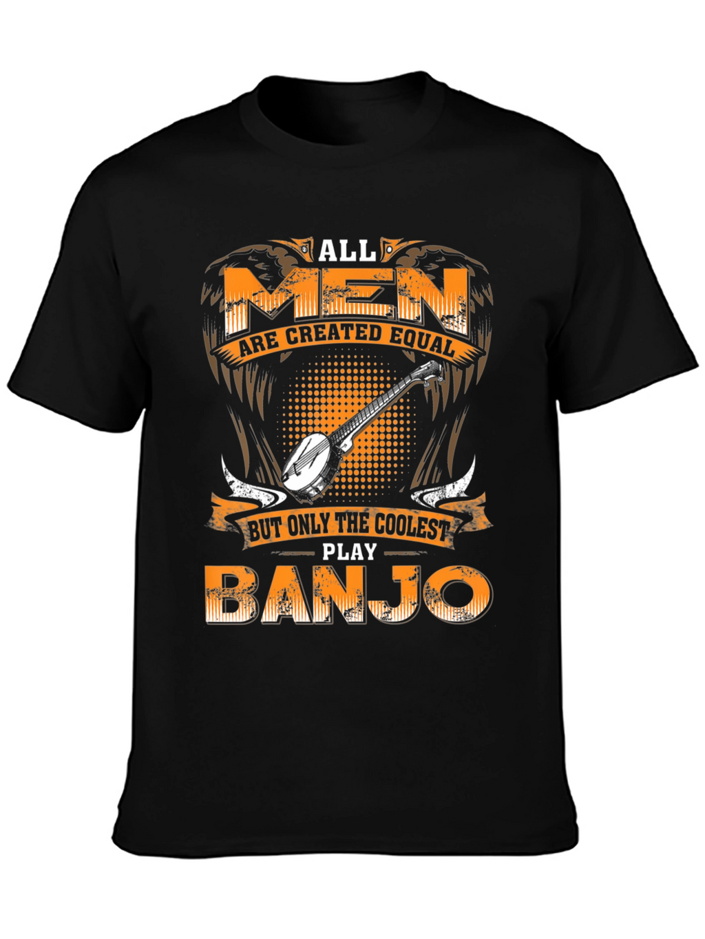 Coolest Banjo Player Black T-Shirt