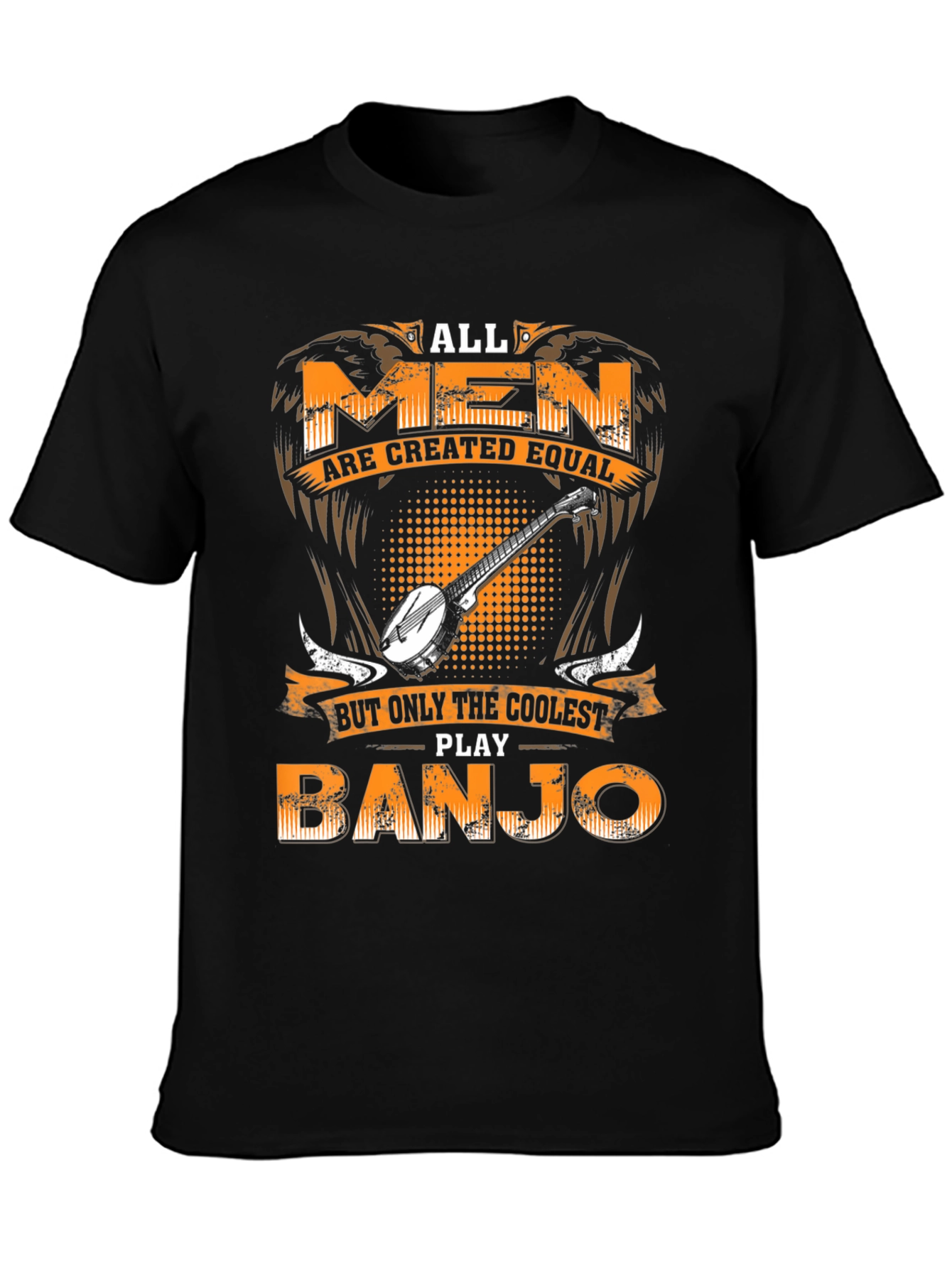 Coolest Banjo Player Black T-Shirt