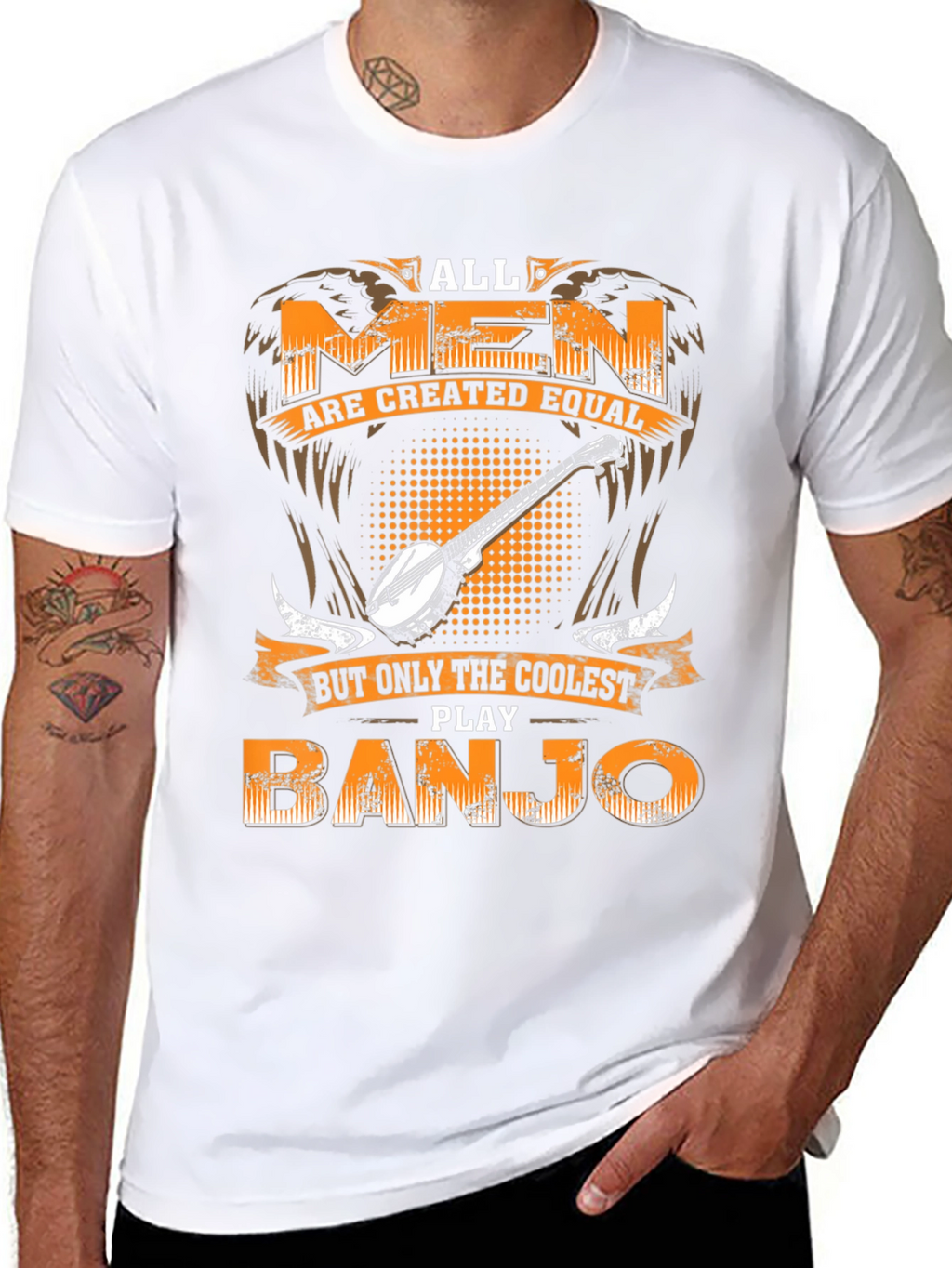 Coolest Banjo Player Black T-Shirt