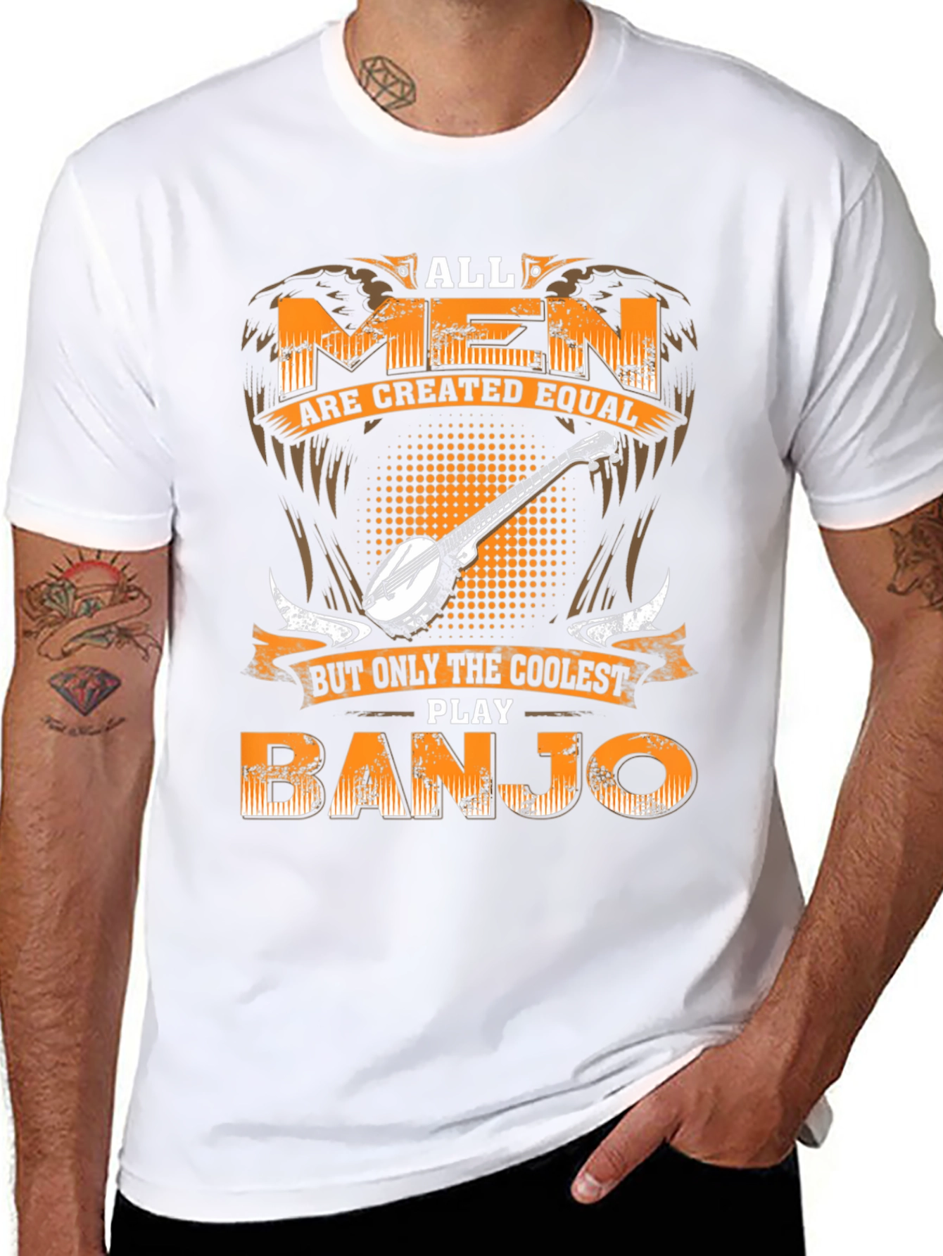 Coolest Banjo Player Black T-Shirt