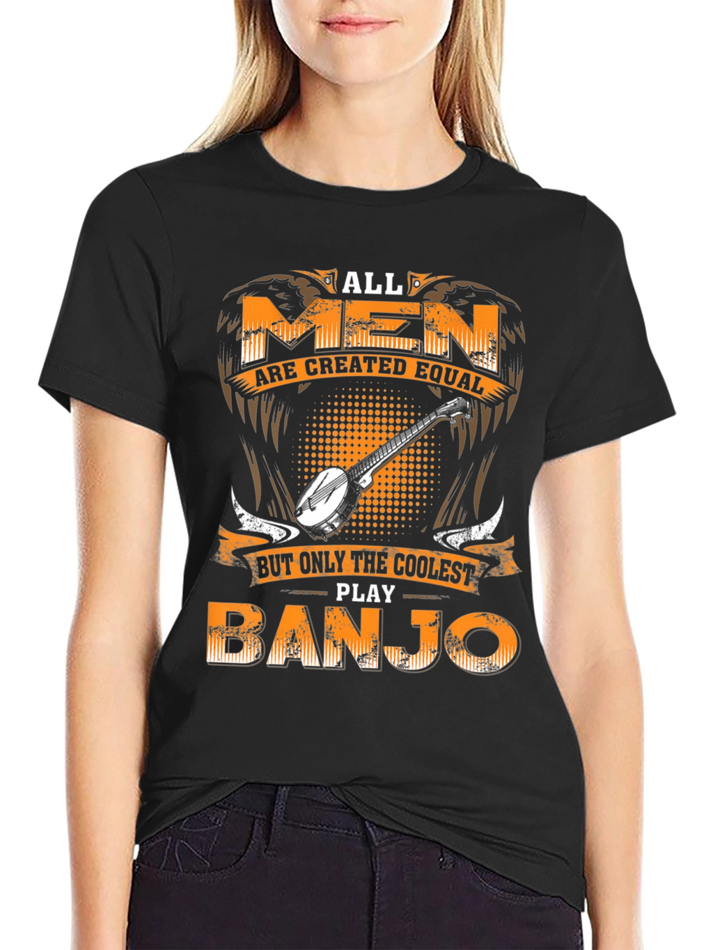 Coolest Banjo Player Black T-Shirt