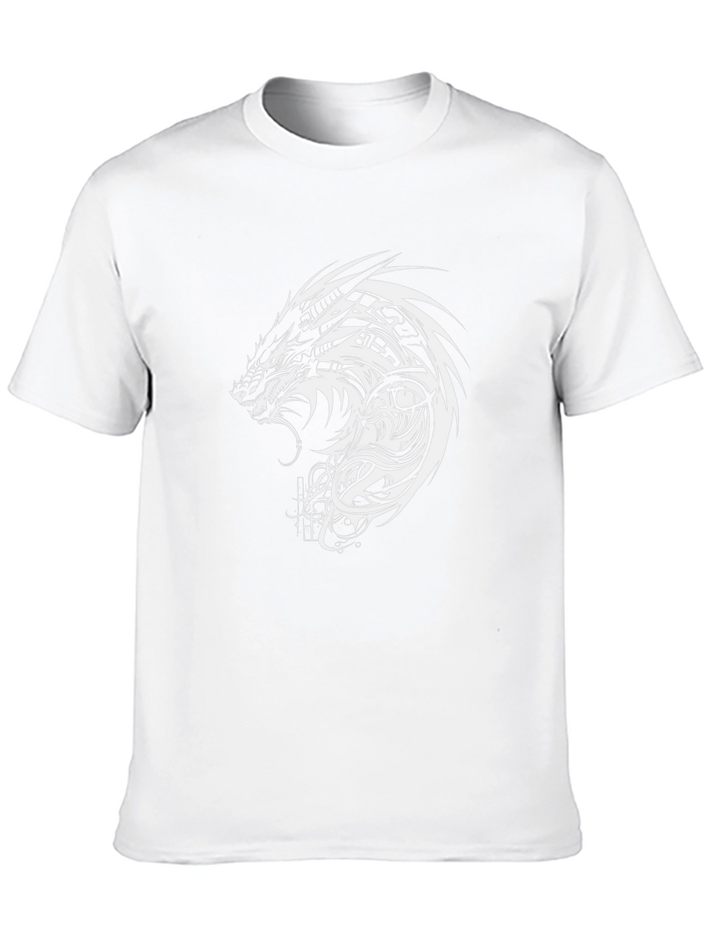 Dragon Graphic Black T-Shirt - Unique Tattoo Style Design