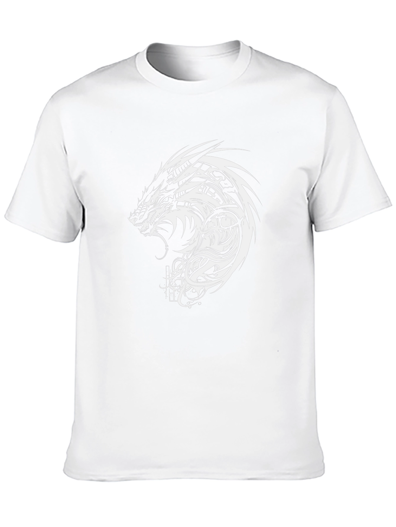 Dragon Graphic Black T-Shirt - Unique Tattoo Style Design