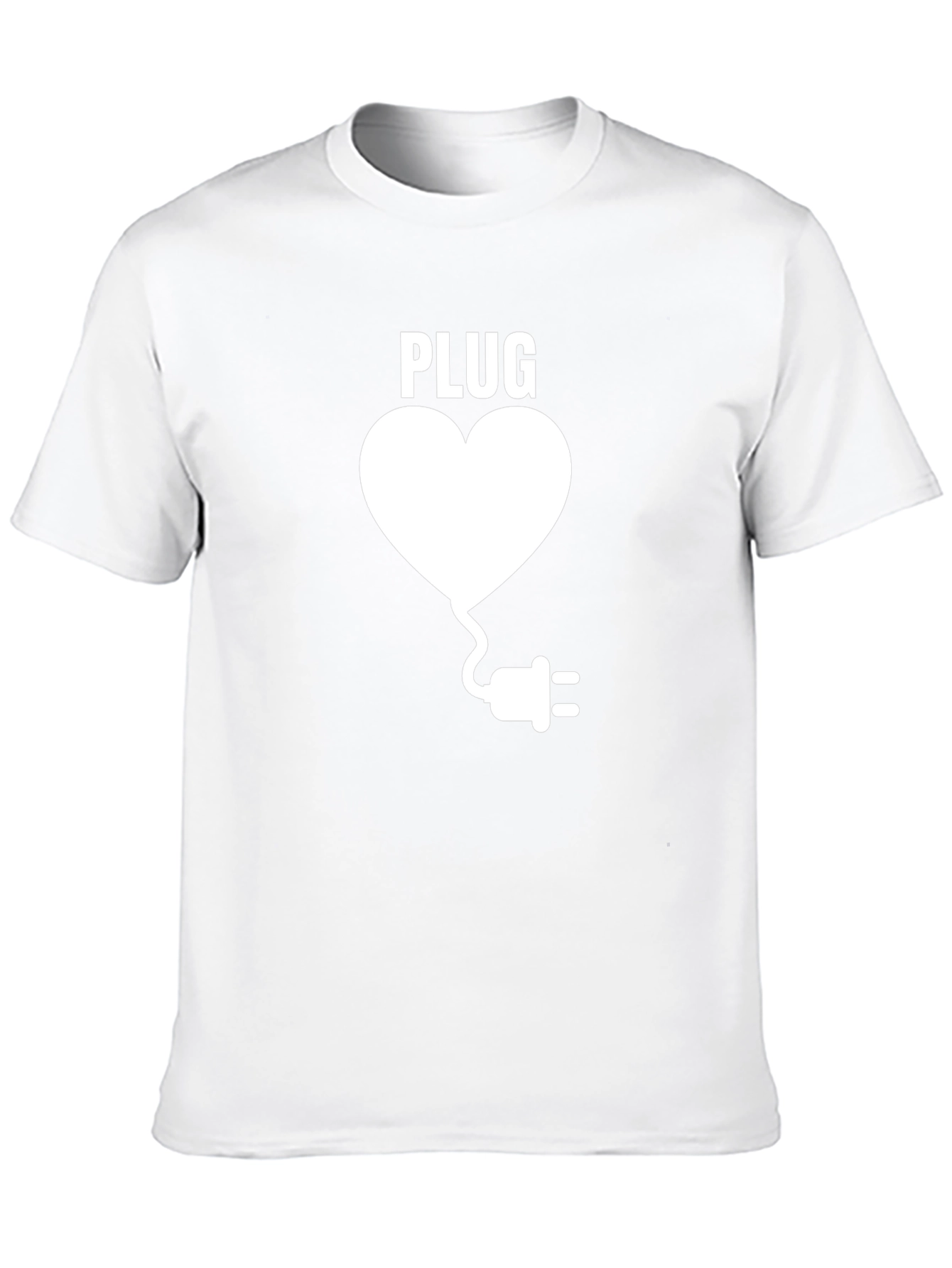Plug Heart Relationship T-Shirt - Black Casual Tee