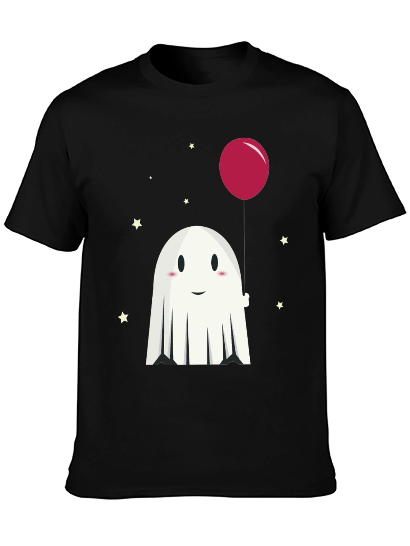Cute Ghost & Balloon Graphic Tee