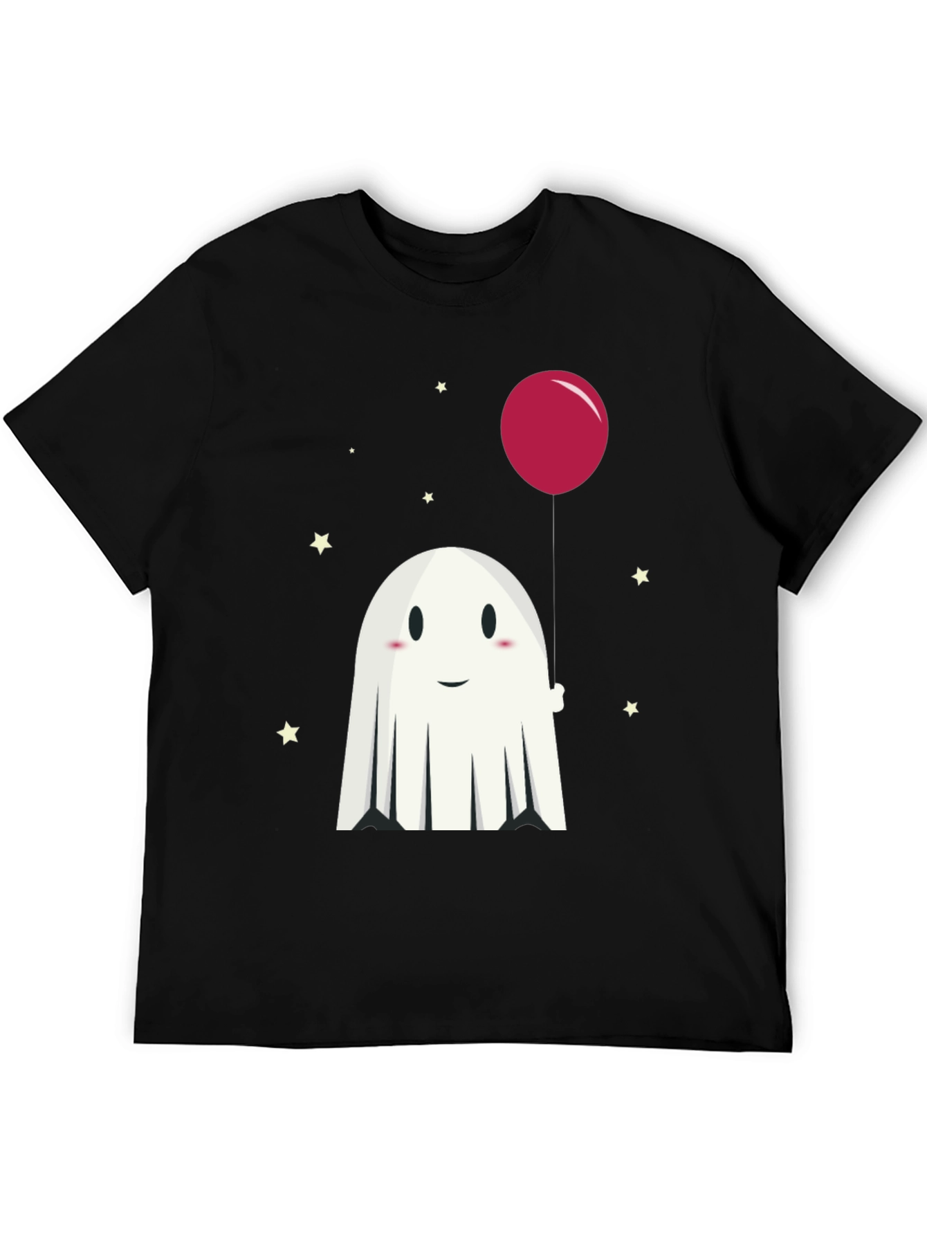 Cute Ghost & Balloon Graphic Tee