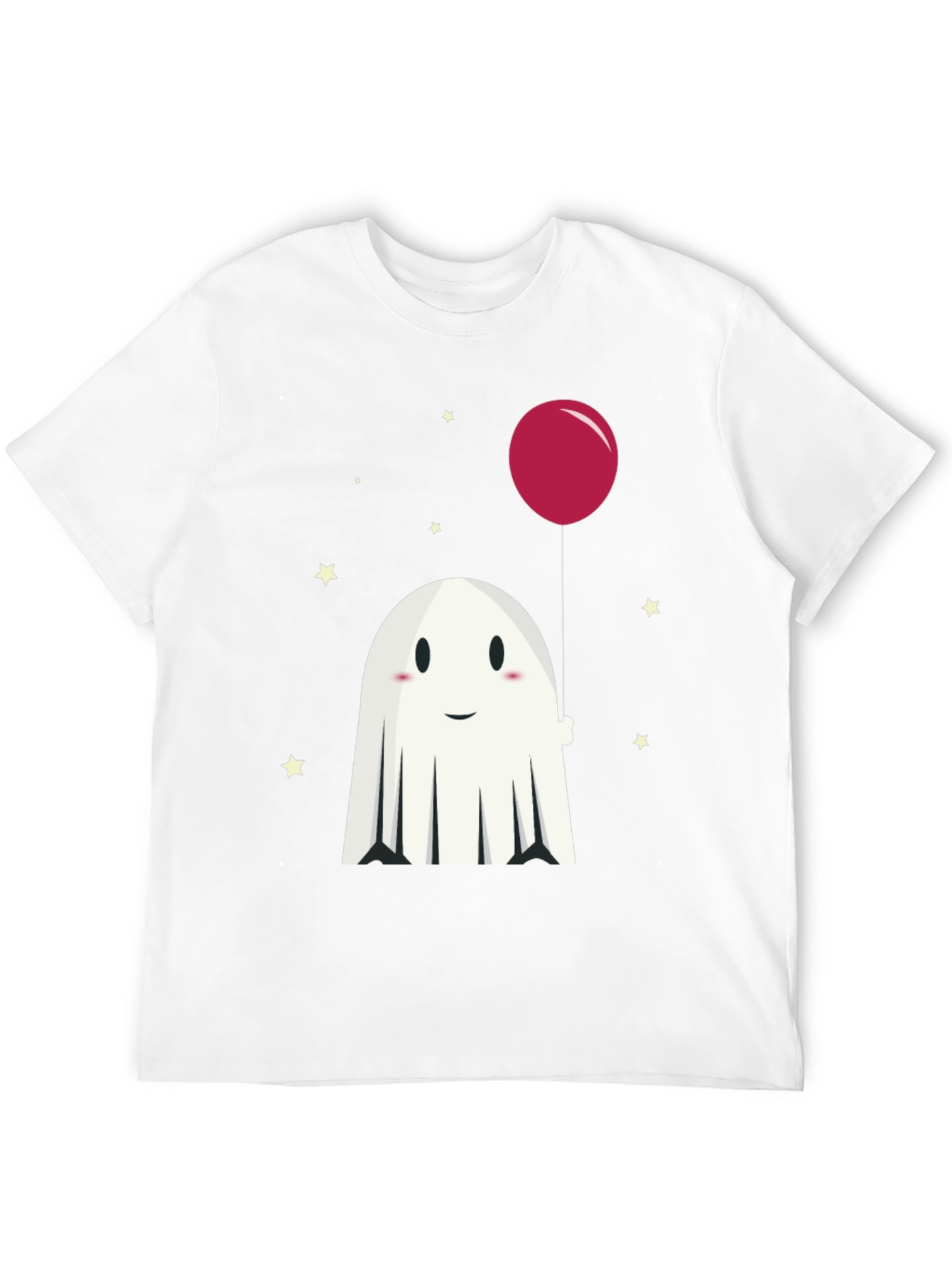 Cute Ghost & Balloon Graphic Tee