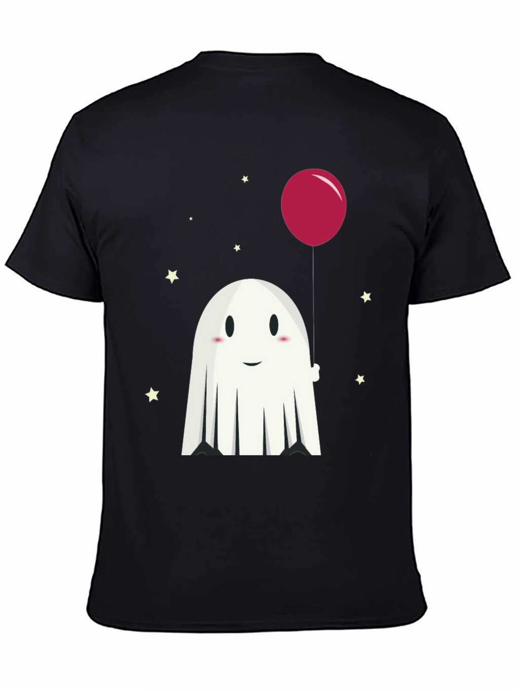 Cute Ghost & Balloon Graphic Tee