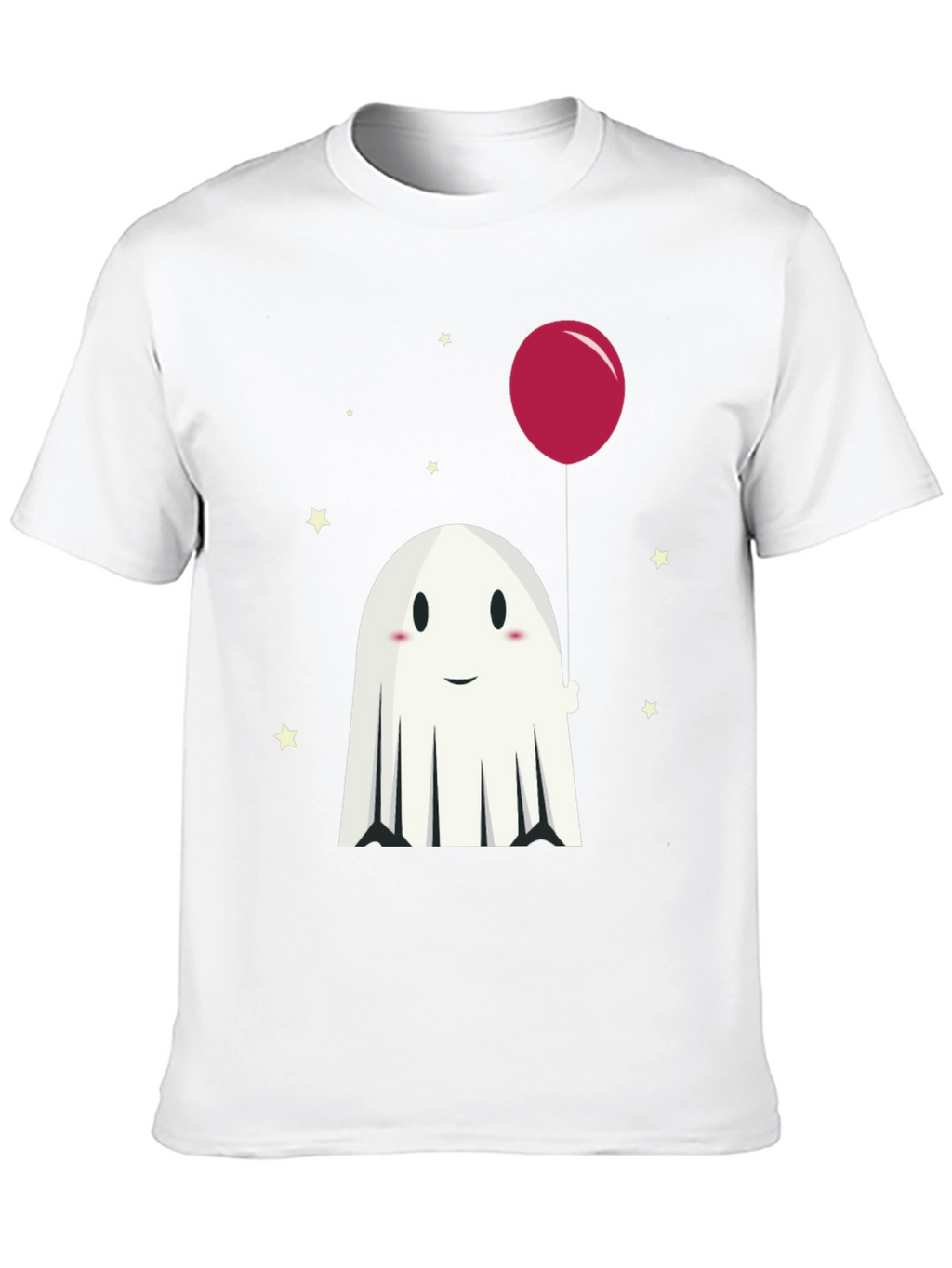 Cute Ghost & Balloon Graphic Tee
