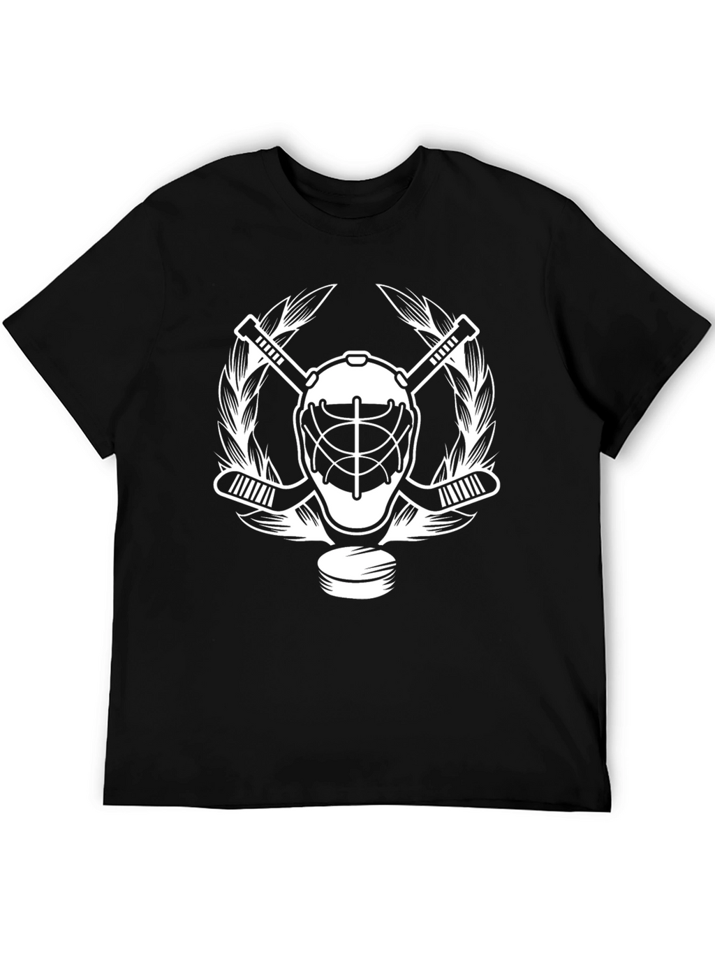 Hockey Goalie Mask T-Shirt - Sporty Black Tee