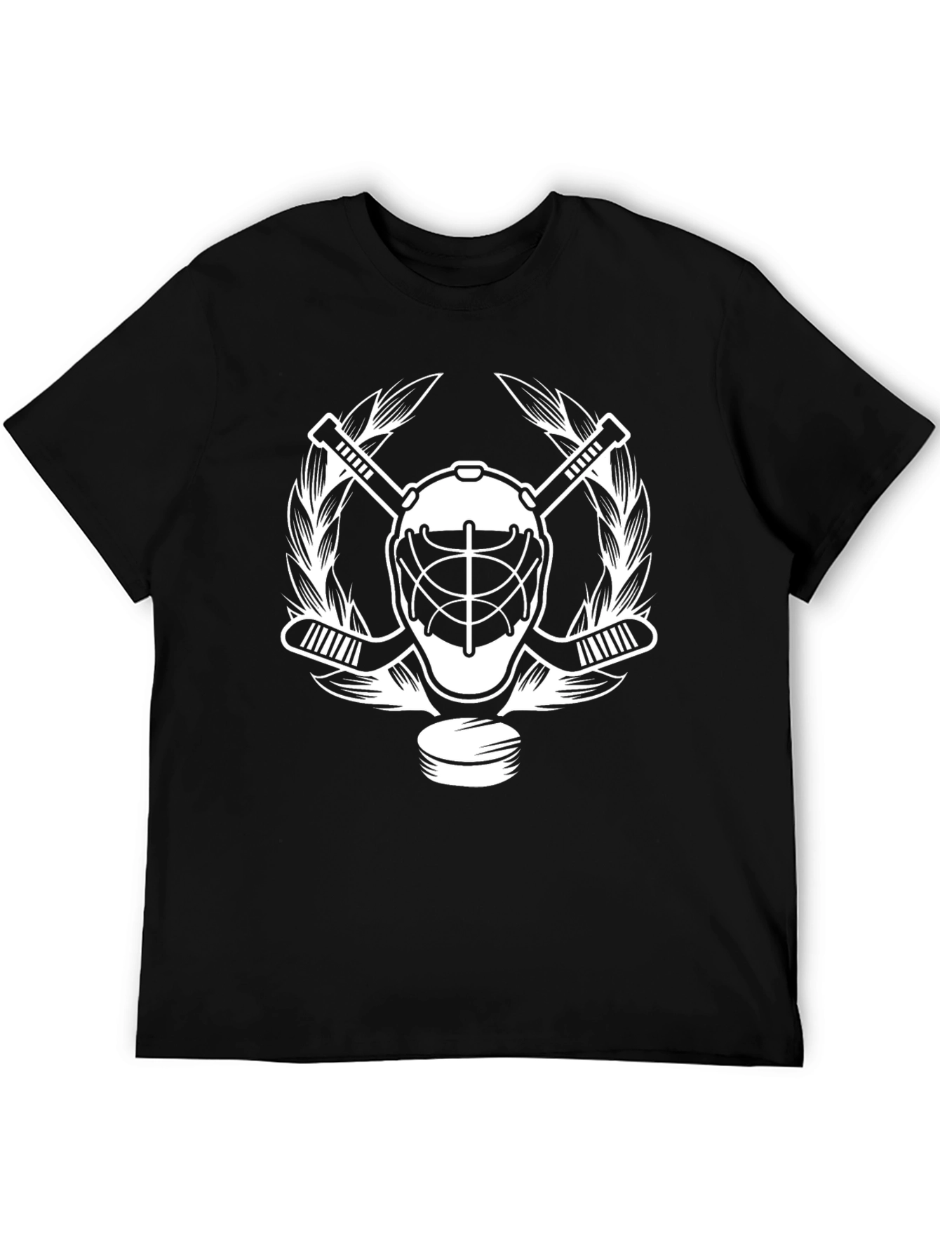 Hockey Goalie Mask T-Shirt - Sporty Black Tee