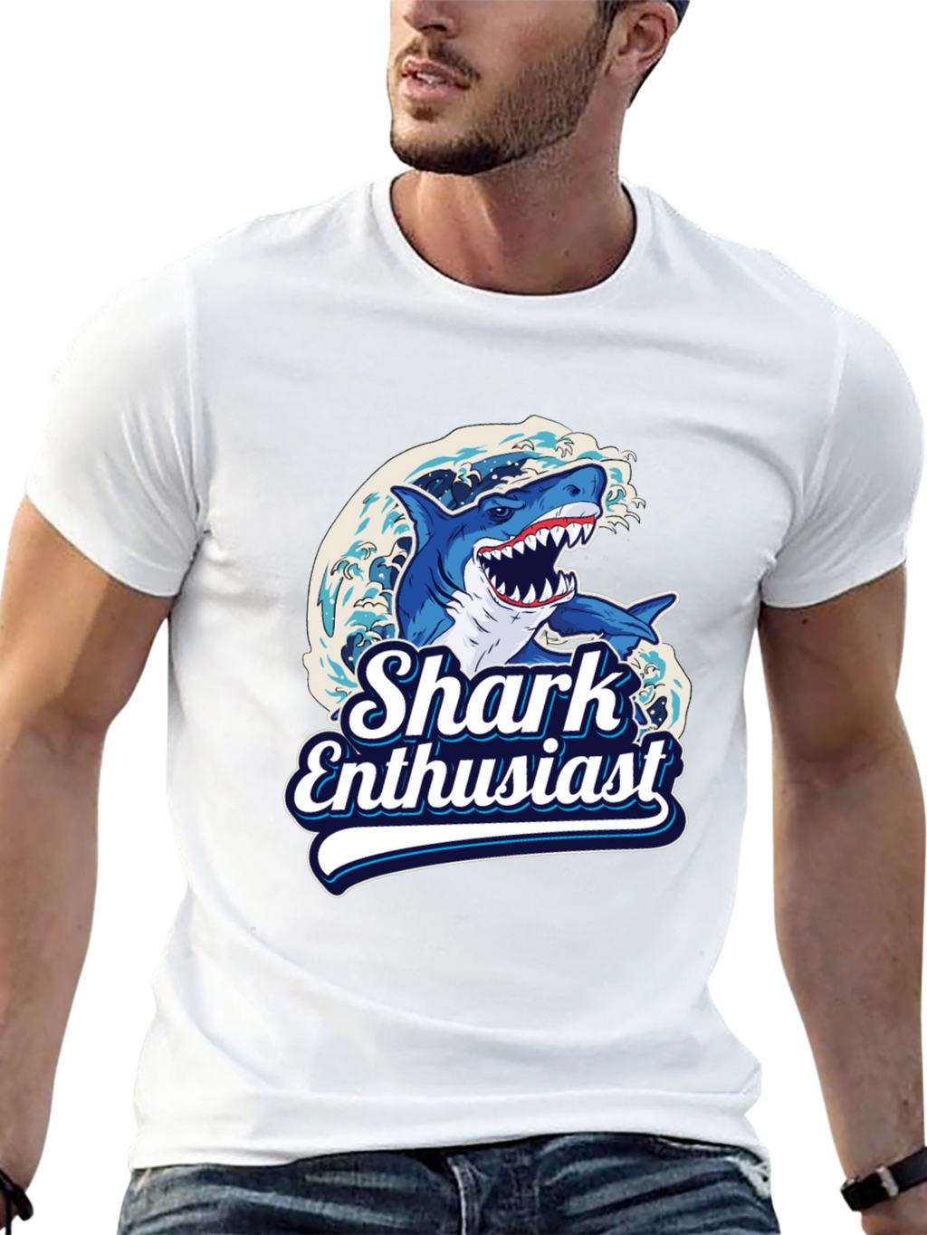 Shark Enthusiast Graphic T-Shirt